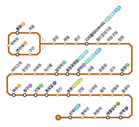 지하철 시간표 서울 지하철 6호선 급행전철 정보 포함
