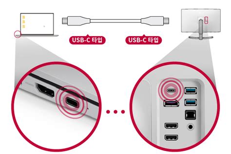 질문 스마트 모니터 USB type C와 데스크탑 연결방법 - c 타입 모니터