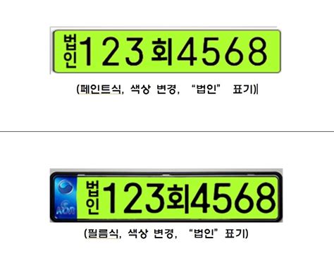 차량 번호판 종류