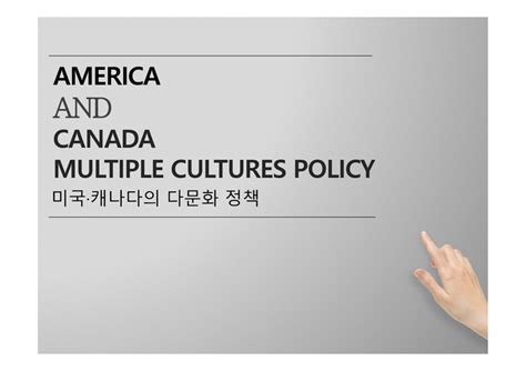 캐나다 다문화 정책 - 다문화사회 현안 및 정책