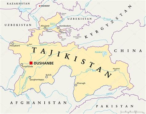 타지키스탄 지도