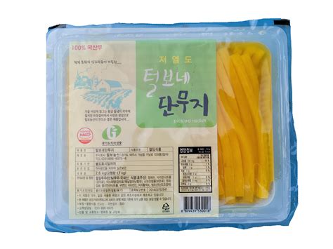 털보네 백색 김밥단무지 2.6kg 4개 1박스 지원푸드몰 - 김밥 단무지