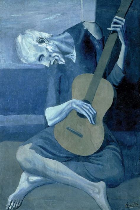 파블로 피카소,기타치는 눈먼 노인1903, 청색시대의 자화상