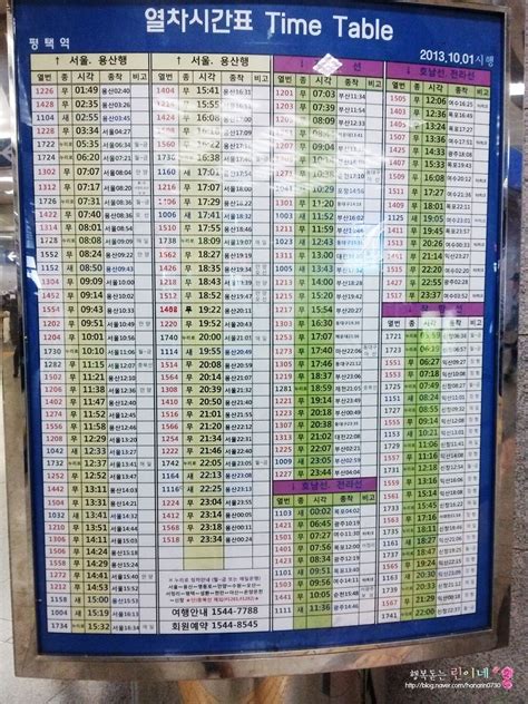 평택역전철시간표
