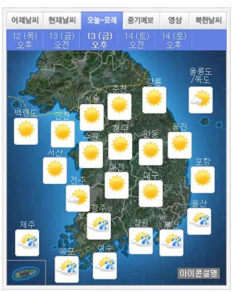 풍기읍, 경상북도, 대한민국 3일 날씨 예보