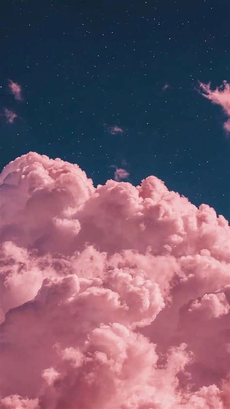 핑크 구름 배경 화면