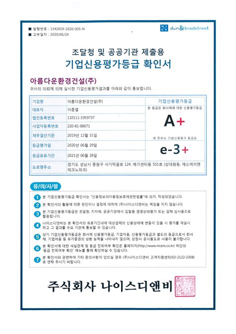 한국 신용 평가 정보