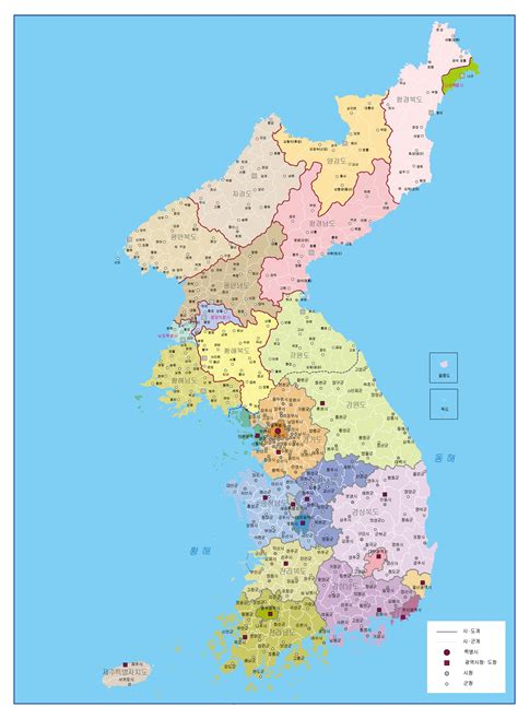 한국 지도 고화질