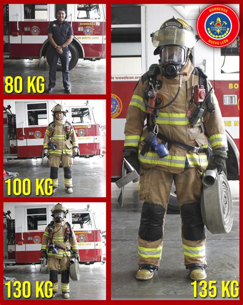 ﻿¿cuánto pesa el equipo de bombero?