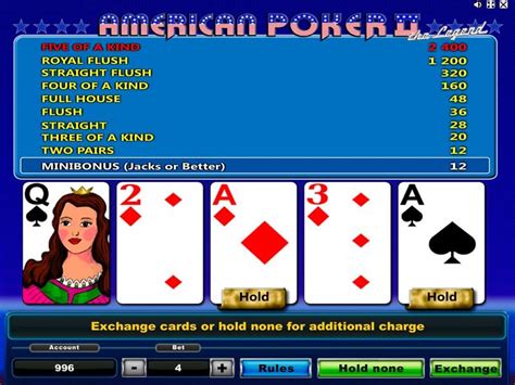 ﻿Amerikan pokeri oyna: Online, bedava American Poker II oyna POKER GameTwist