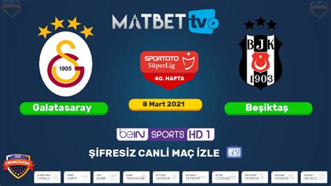 ﻿Bet canlı maç yayını: Beşiktaş Galatasaray Derbisi izle şifresiz, Selçuk sports 