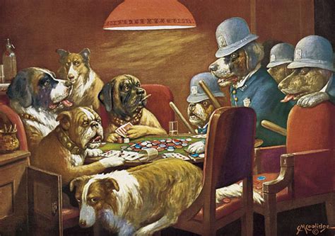 ﻿Poker oynayan köpekler puzzle: Köpeklerin kültürel tasvirleri 