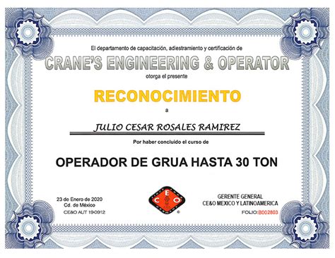 ﻿requisitos de certificación de operadores de grúas