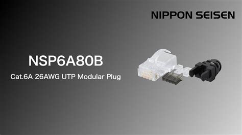 ＃Cat.6A 26AWG UTP現地成端プラグ NSP6A80B成端動画【日本製線株式会社公式】 - YouTube