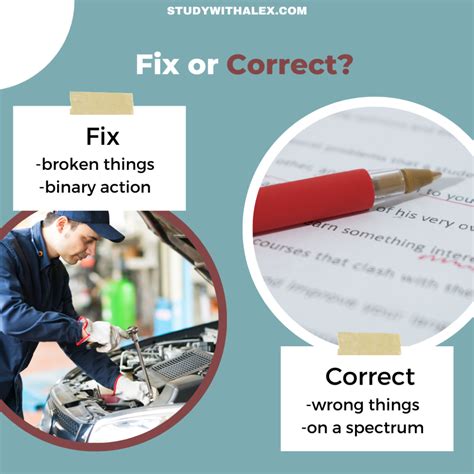 🆚What is the difference between "fix" and "correct