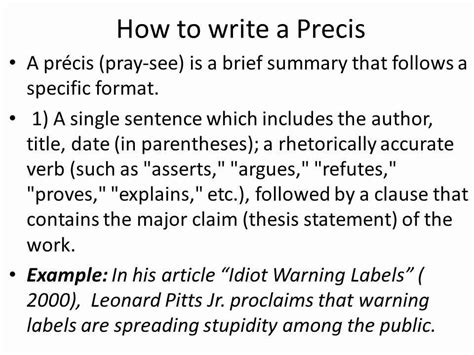 🌷 Precis outline. How to Write a Précis Step by Step Guide with