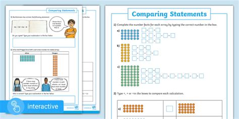 👉 Interactive PDF Y3 WRM Spring 1: Comparing Statments - Twinkl