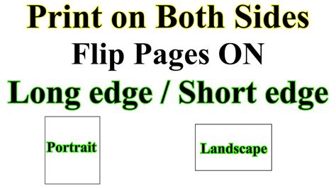 👉How to Print on Both Side Flip page on Long Edge / Short Edge …