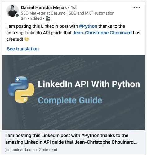 👨‍💼Linkedin API for Python PythonRepo