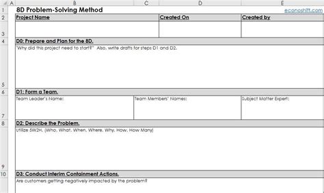 💋 8d problem solving form. 8D Report Template in Excel. 20190210