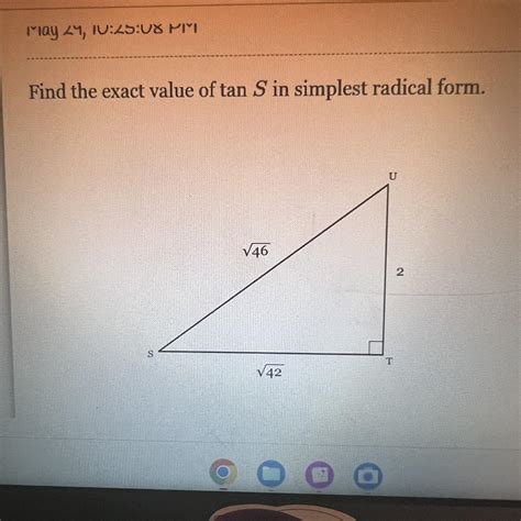 📈Find the exact value of tan A in simplest radical form. Please help!!!!!! Please answer fast