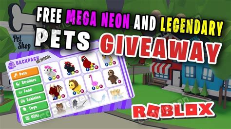 🔴 ADOPT ME! FREE MEGA NEON & LEGENDARY PETS (ROBLOX LIVE)