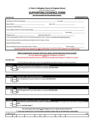 😎 Supporting evidence. Access Request Form and Supporting Evidence Form