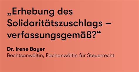   Solidaritätszuschlag war einmal relevant