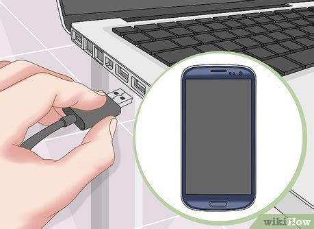   Verbinde dein Handy per USB-Kabel