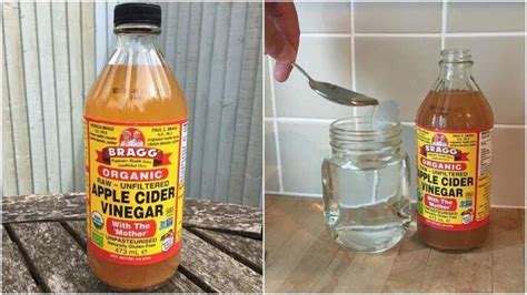  Add two tablespoons of apple cider vinegar to a glass of water and drink