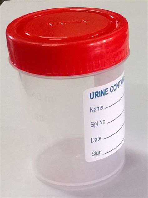  After the urine has flowed for several seconds, place the collection container in the stream