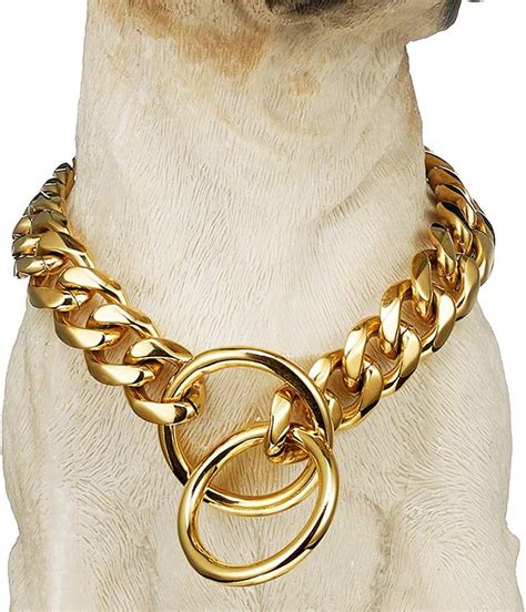  Among the most popular are the Cuban dog collar, the common flat collar, the choke chain, and the Martingale