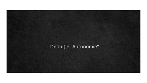  Autonomie definitie
