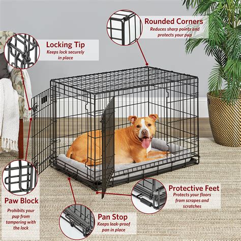  Before puppies are full-grown, use the divider panel that comes with the crate to expand the crate size as needed