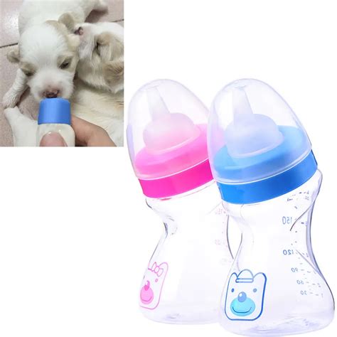  Bottles and nipples designed specifically for feeding puppies are available