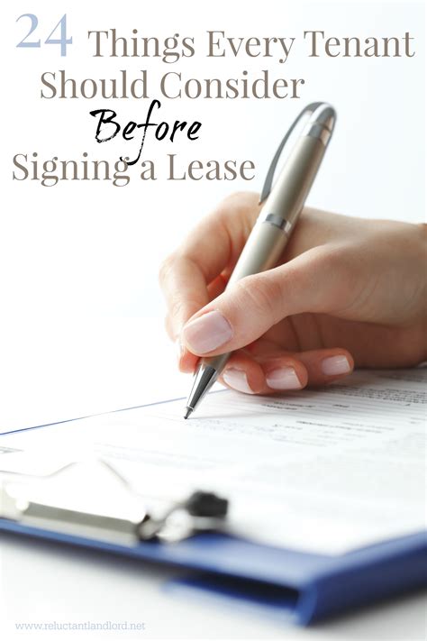  But before you sign a lease, there are some important things to consider