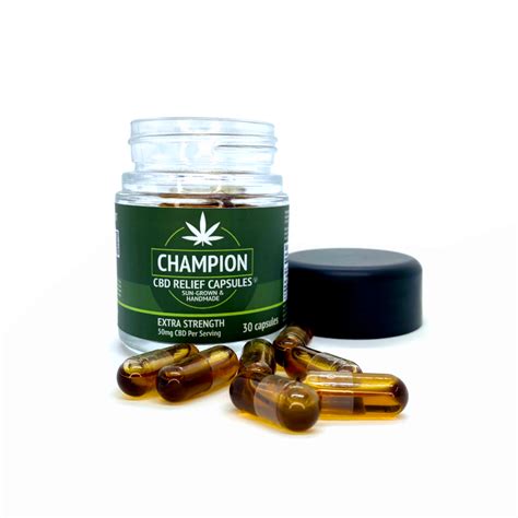  Capsules — CBD capsules can be opened to mix the contents into food or given whole in a pill pocket
