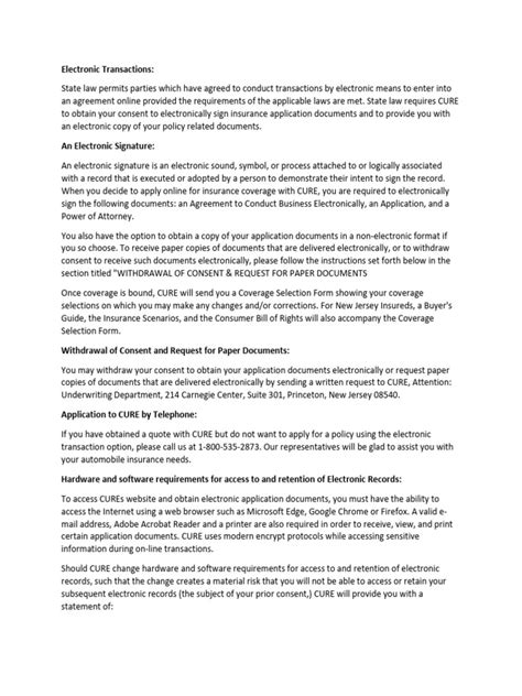  Consent for Electronic Signatures Records and Disclosures