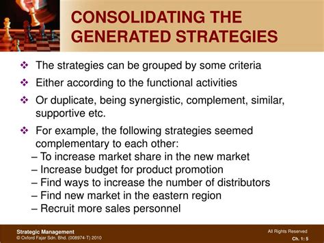 Consolidating strategies can be reasonable, particularly for weighty clients, but should be done mindfully