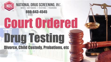  Courts may require drug testing for individuals on probation or during child custody, adoption, and domestic violence cases