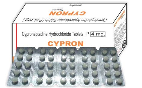  Cyproheptadine: An antihistamine frequently administered to hinder serotonin production and reduce inflammation in the body