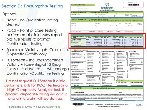  Depending on the provider, presumptive positive screens may undergo a lab-based confirmation testing and a review process that requires 2—3 additional days