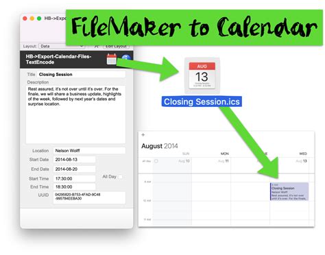  Export Calendar Files from FileMaker the easy way!HomeBase Software