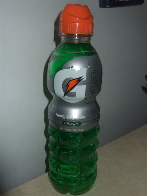  Fill up empty Gatorade bottle with water and drink 3 times