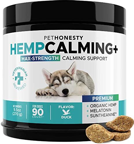  For example, the label on our mg jar of calming CBD for dogs suggests one treat per day for a dog that weighs between 25 and 50 pounds