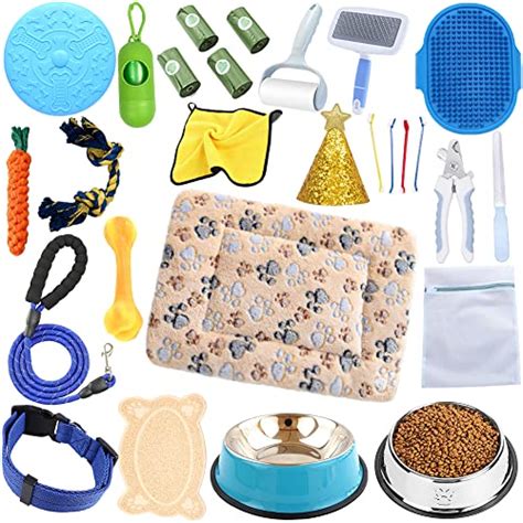  For starters, your new pup will need a bed, toys, bowls, a collar, and a leash