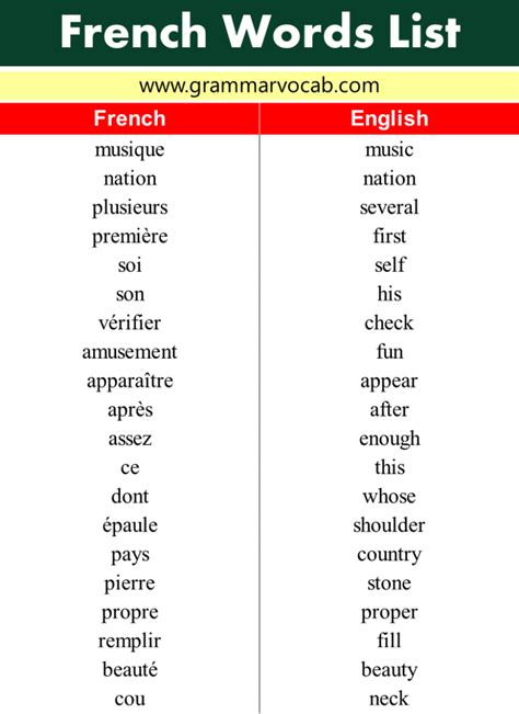  French word