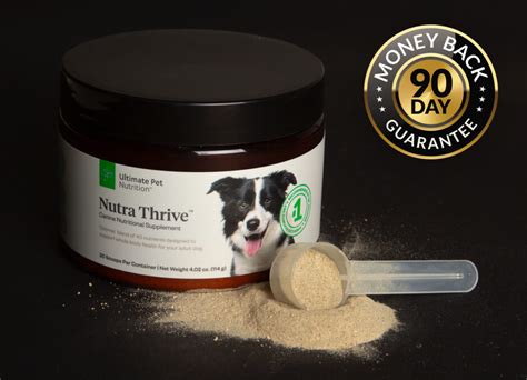  If you ever think your pooch is not getting enough vitamins and minerals, Nutra Thrive dog food supplement can fix that problem
