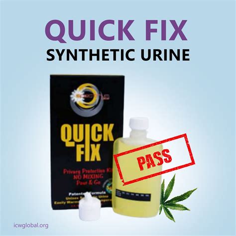  Instructions — How To Use Quick Fix To get ready for the test using Quick Fix Synthetic Urine, the first requirement is to have around one and a half hours before you hand in your sample