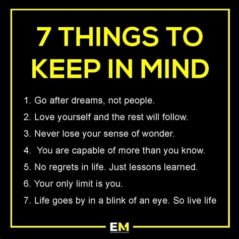  Keep these things in mind and you